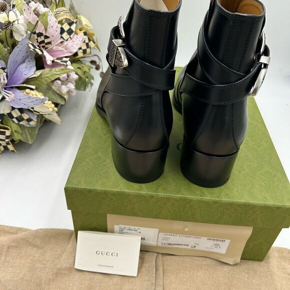 Men’s Gucci, leather ankle boots size 10 made in Italy - Picture 7 of 10